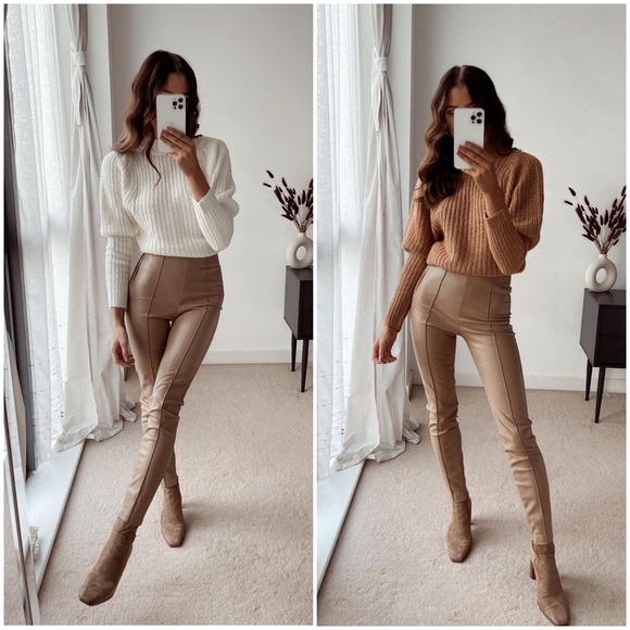 𝗡𝗪𝗧 𝗭𝗮𝗿𝗮 • Faux Leather Leggings - Picture 3 of 14